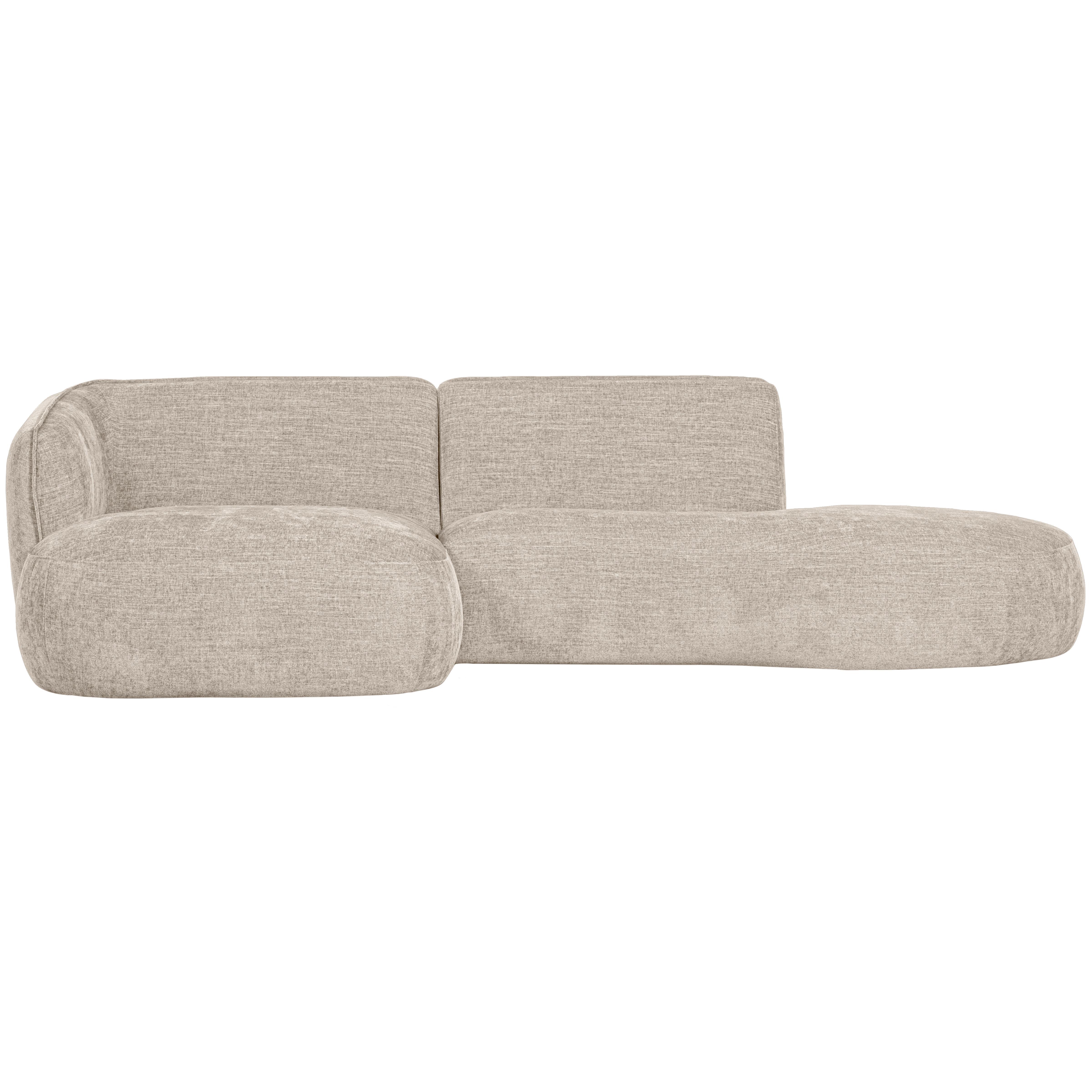 Ecksofa Polly Sandfarben - Sandfarben/Schwarz, Design, Kunststoff/Textil (150/275cm) - Livetastic