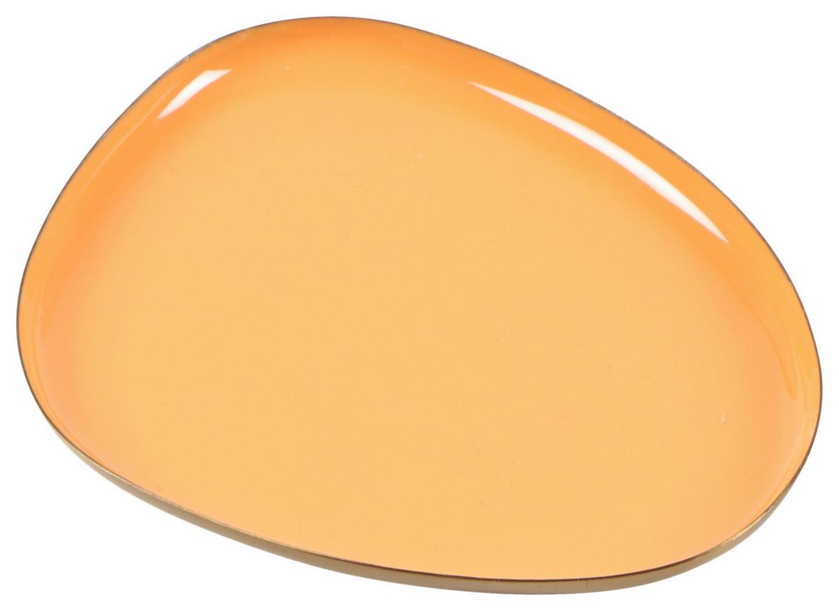 Dekotablett Windy Orange - Orange, Metall (13,5/16cm) - Mömax