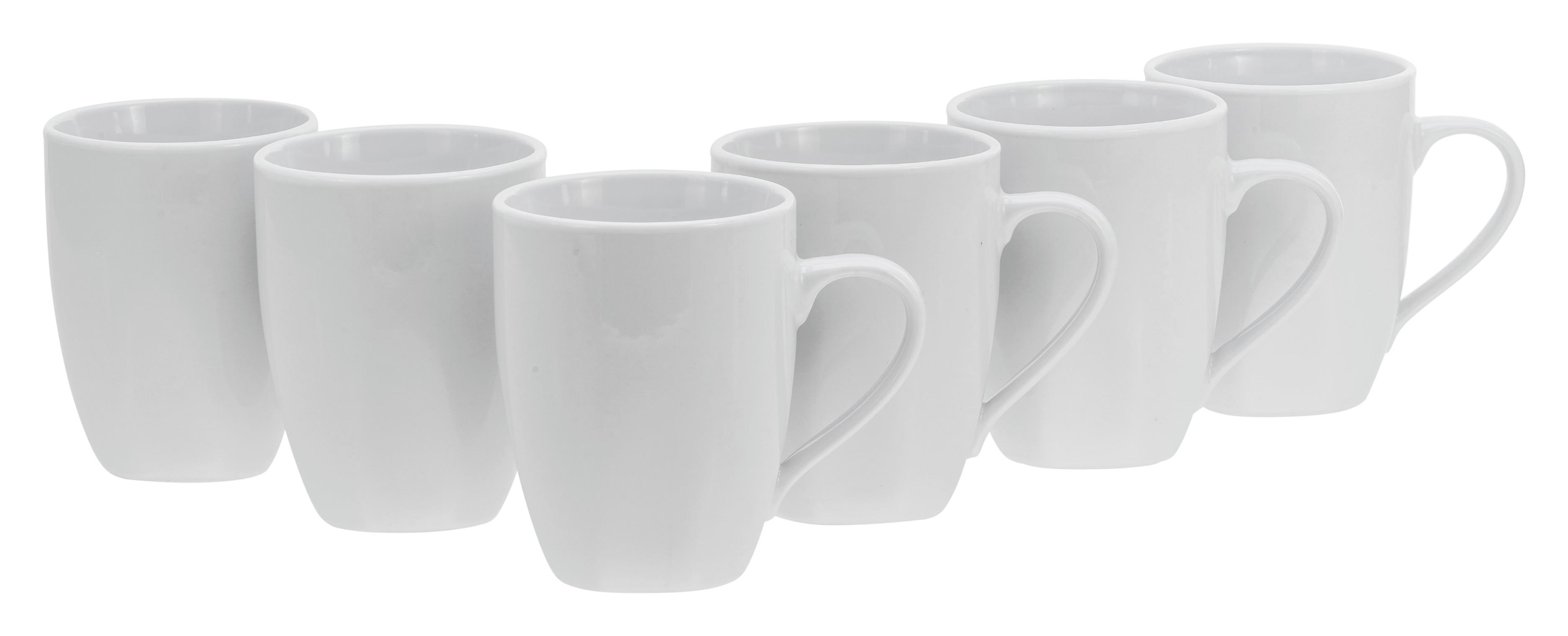 Kaffeebecherset Weiß, 6-teilig - Weiß, Basics, Keramik (300ml) - Creatable