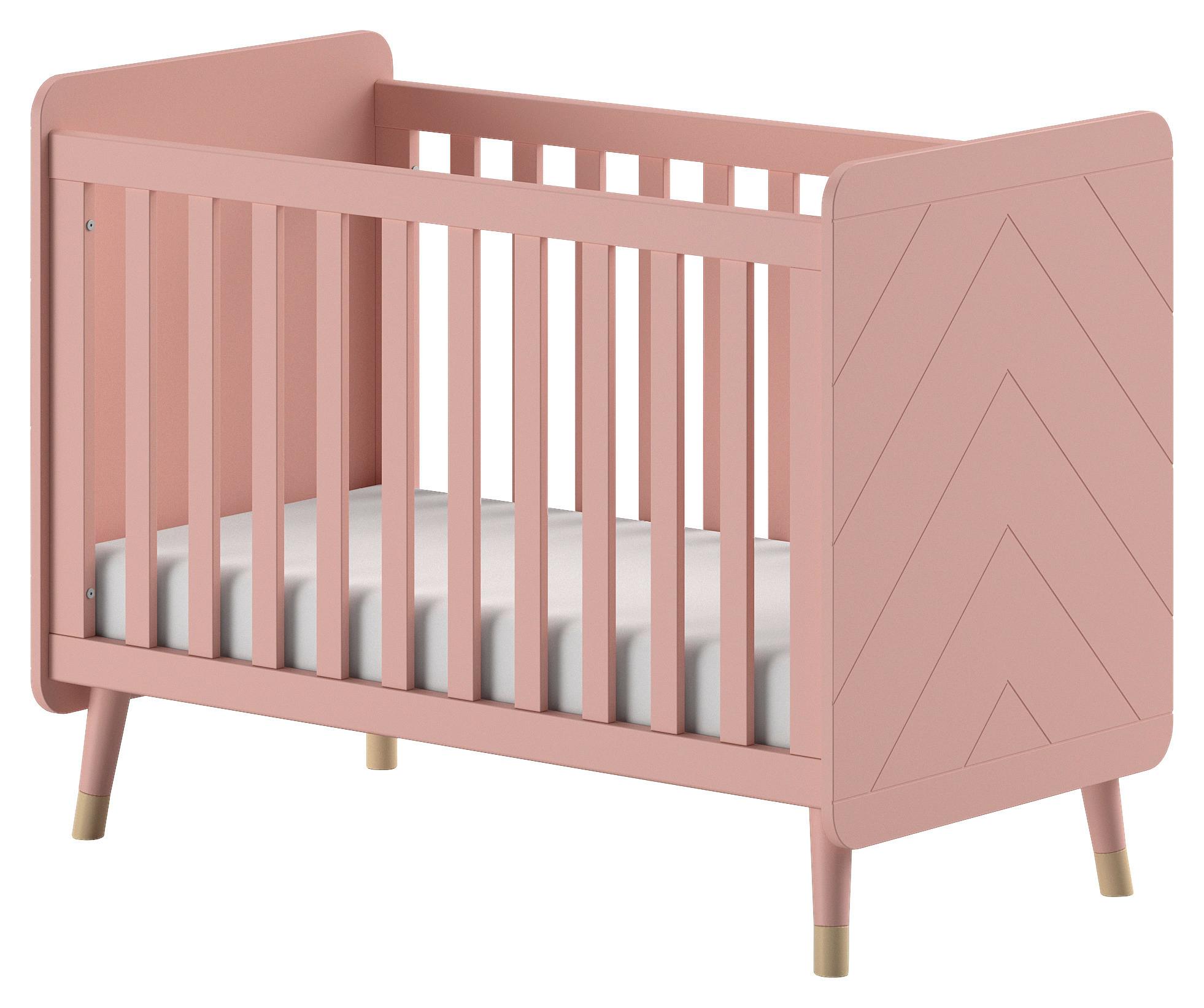Gitterbett Billy ca. 60x120 cm Terra Rosa - Rosa, MODERN, Holzwerkstoff (60/120cm) - MID.YOU
