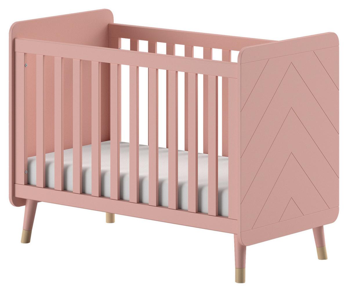 Gitterbett Billy ca. 60x120 cm Terra Rosa - Rosa, MODERN, Holzwerkstoff (60/120cm) - MID.YOU