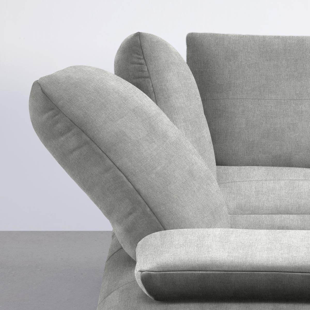 Wohnlandschaft Trendy Silberfarben - Silberfarben/Schwarz, MODERN, Holzwerkstoff/Textil (250/93/310cm) - Premium Living