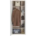 Garderobenschrank in Weiß/Silbereiche - Chromfarben/Weiß, MODERN, Holzwerkstoff/Metall (75/199/39cm) - PREMIUM LIVING