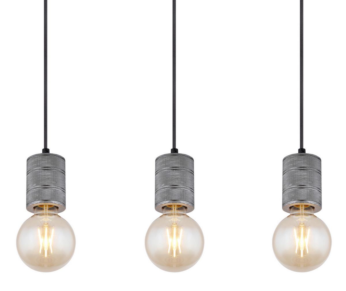 Hängeleuchte Freddy in Silberfarben max. 60 Watt - Silberfarben, Basics, Metall (115/10/120cm) - Globo
