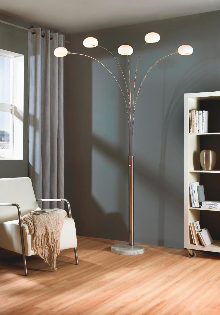 BOGENLEUCHTE 58224 CLASSIC STYLE - Opal, Design, Glas/Stein (140/110/210cm) - Globo