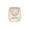 BEISTELLTISCH LTYOM-BRW - Messingfarben/Braun, Basics, Stein/Metall (50/50/51cm) - Kayoom