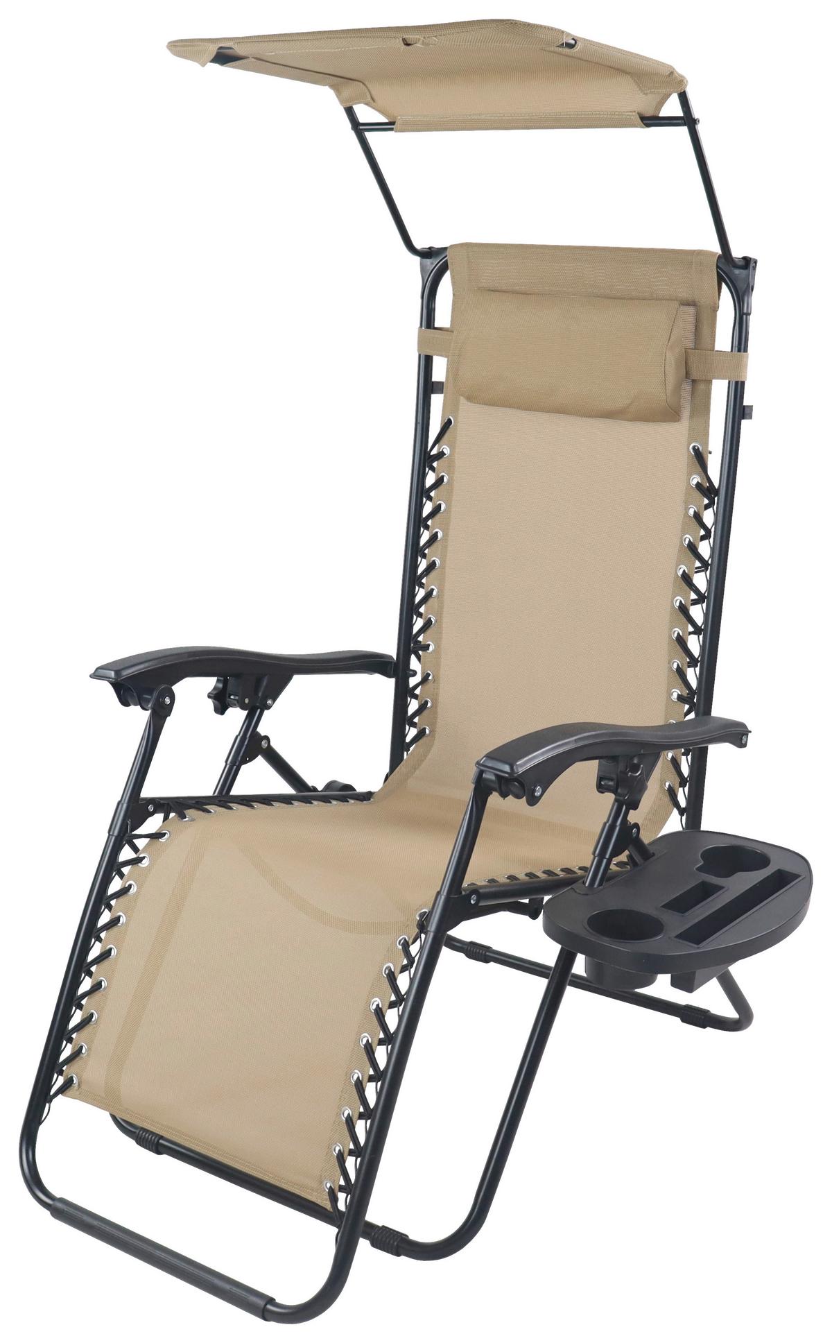 GARTENLIEGE MALTOSA XL - Beige, Modern, Textil/Metall (64/133/91cm) - Gardenson