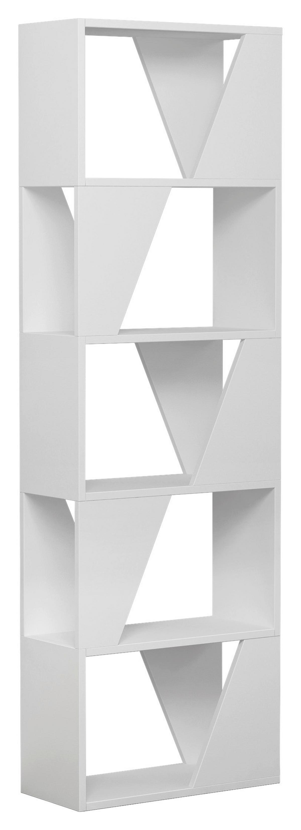 REGAL FRAME BÜCHERREGAL - Weiss, Design, Holzwerkstoff (54/168/24cm) - Livetastic