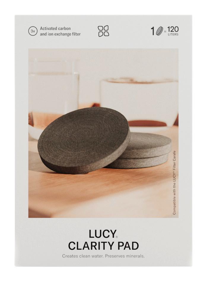 WKŁAD DO FILTRA LUCY CLARITY PAD - SET OF 3 - czarny, Trend - waterdrop