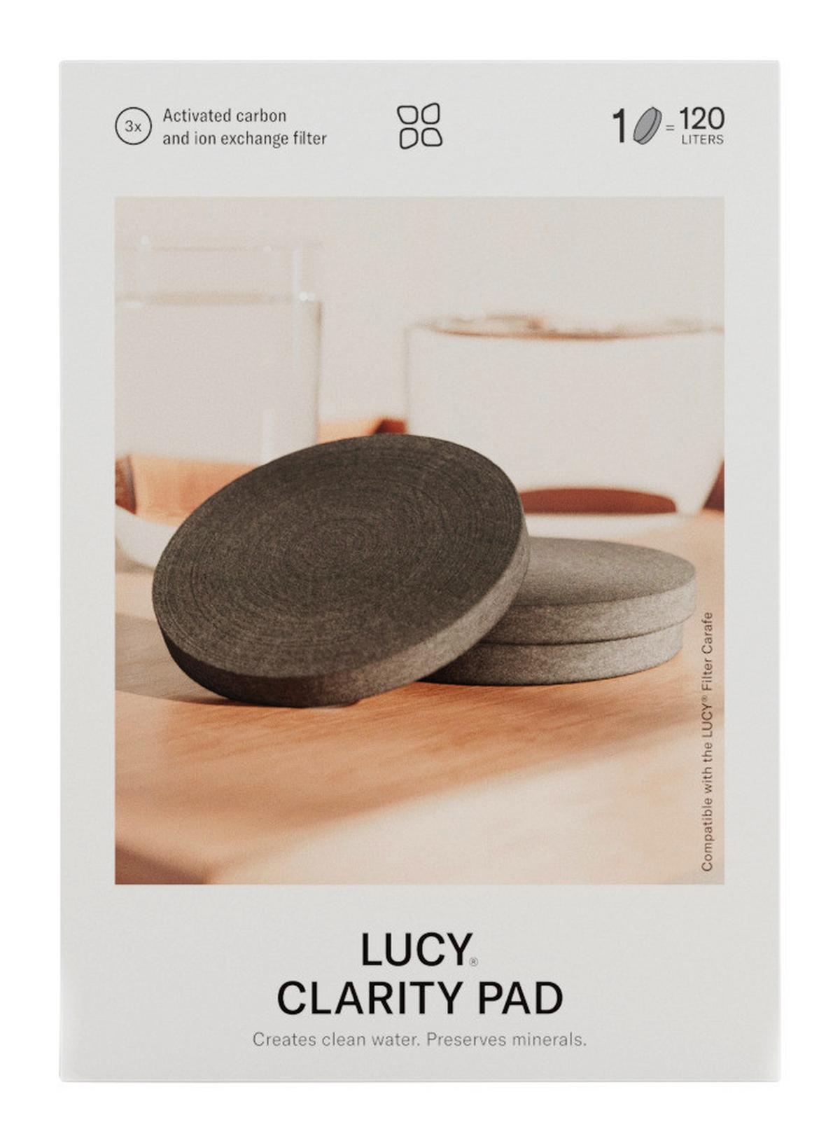 WKŁAD DO FILTRA LUCY CLARITY PAD - SET OF 3 - czarny, Trend - waterdrop