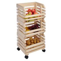 REGAŁ DO PRZECHOWYWANIA 90055 - kolor naturalny, Basics, drewno (37/25/80cm)