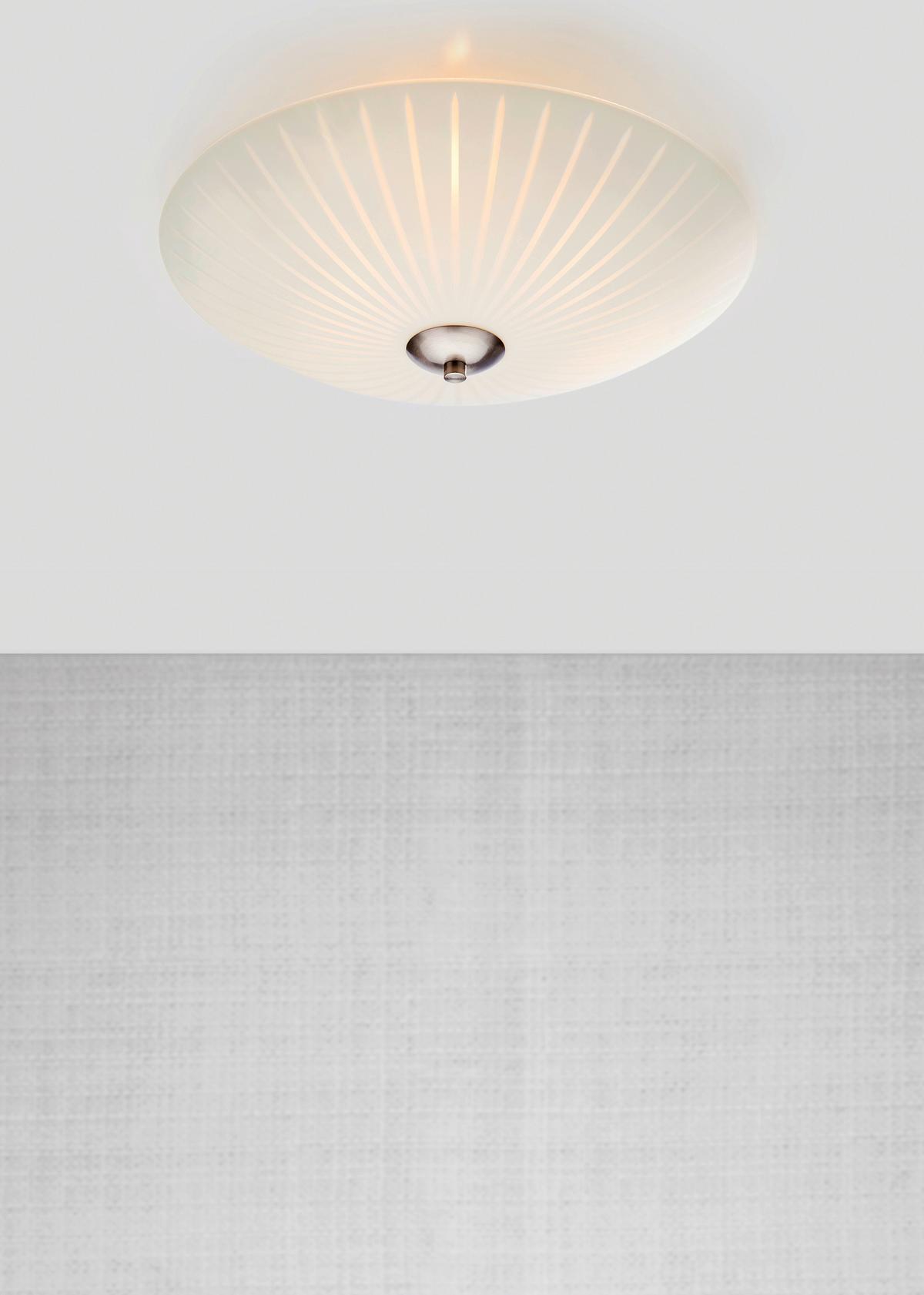 Deckenleuchte Cut max. 40 Watt - Weiß, Basics, Glas/Metall (43/43/15cm) - Markslöjd