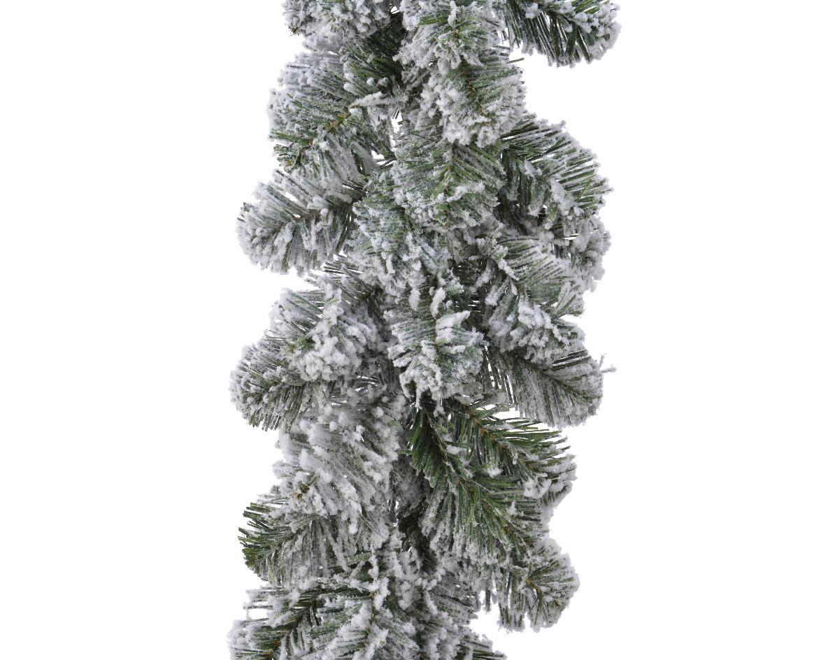 GIRLANDA CHOINKOWA 9683175 - 680468 - zielony, Basics, tworzywo sztuczne/metal (25/270cm) - X-Mas