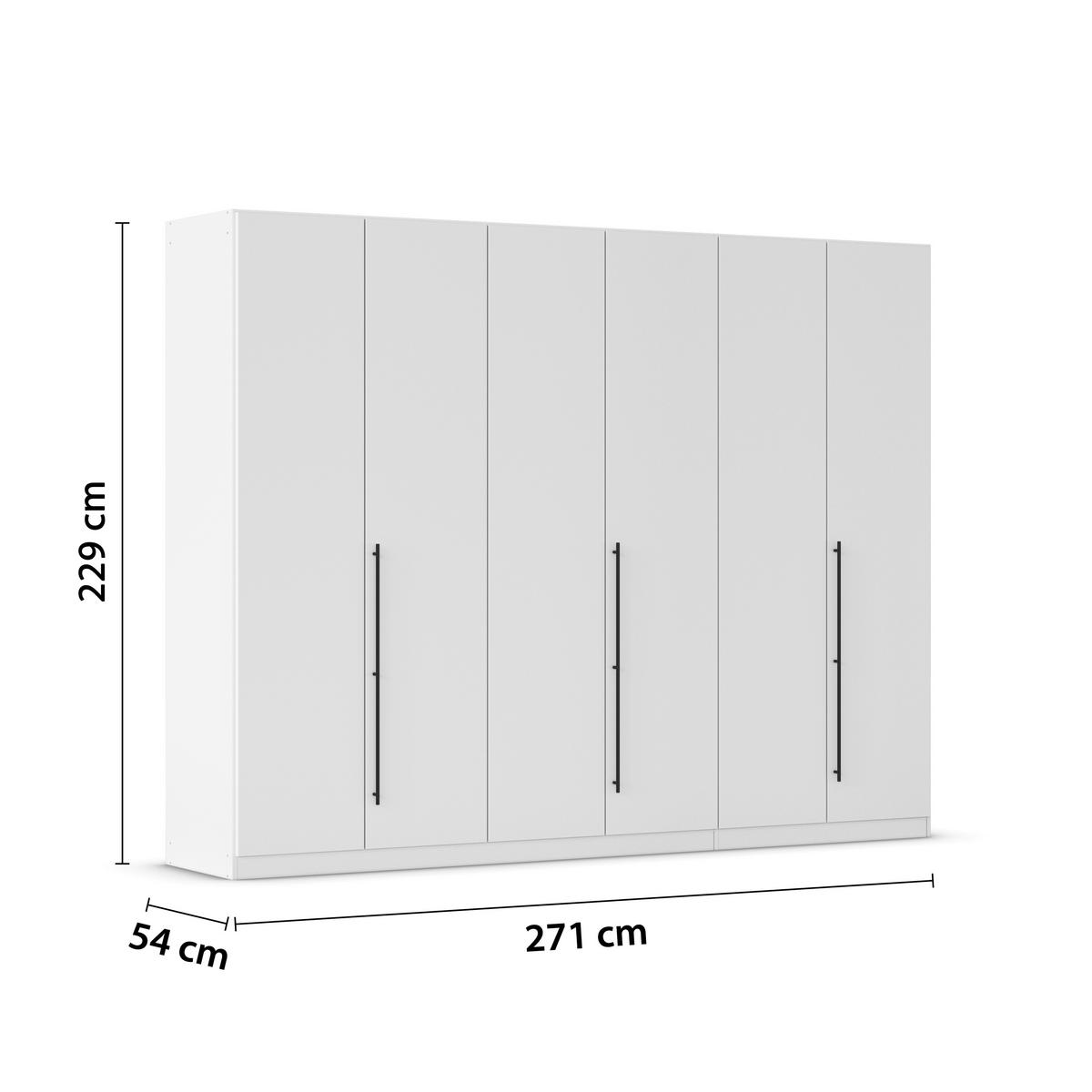 Șifonier Safari - alb/gri, Konventionell, material pe bază de lemn (271/229/54cm)