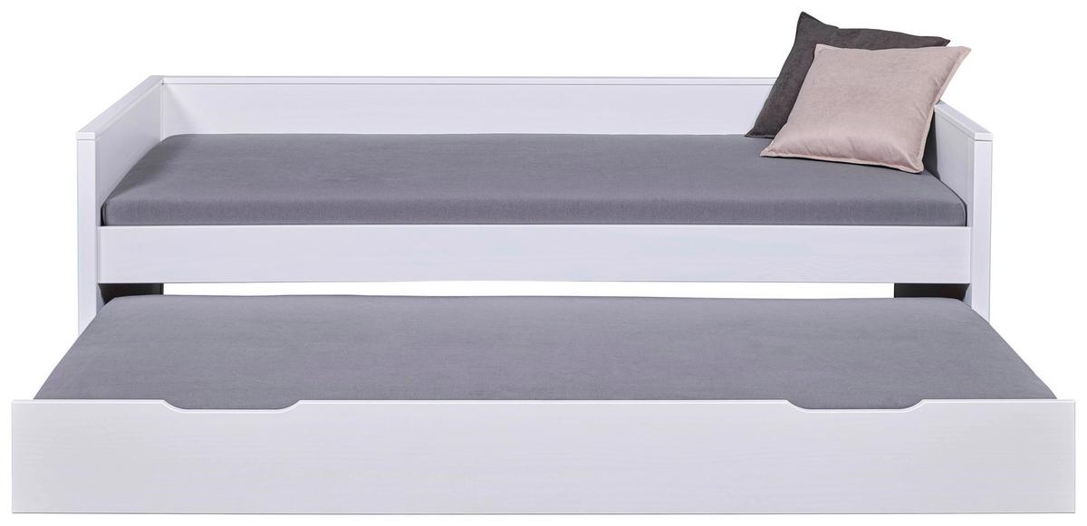 Ausziehbett Dream the Future Weiß - Naturfarben/Weiß, KONVENTIONELL, Holz (90/200cm) - MID.YOU