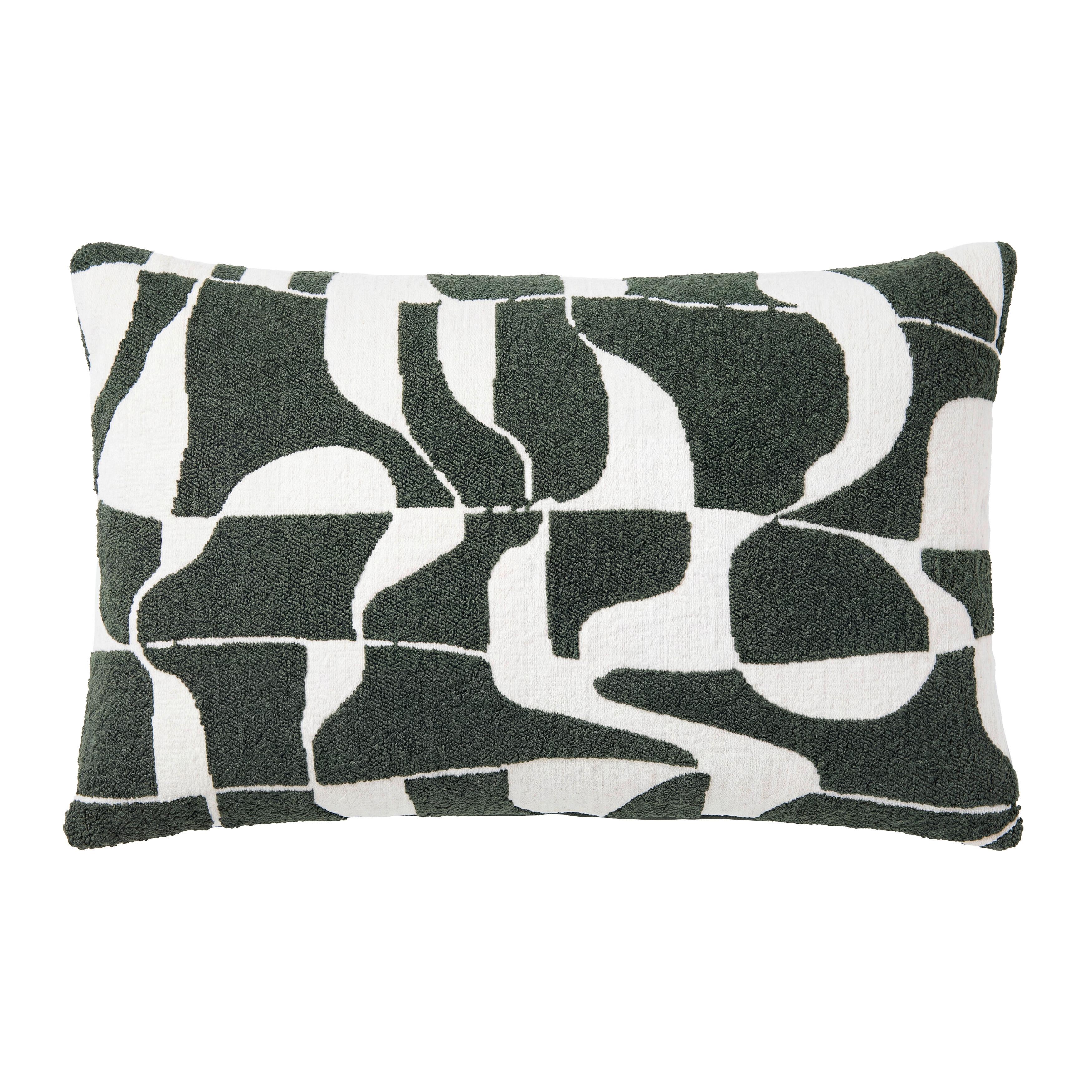 PRYDNADSKUDDE LINO - olivgrön, textil (40/60cm) - Mömax