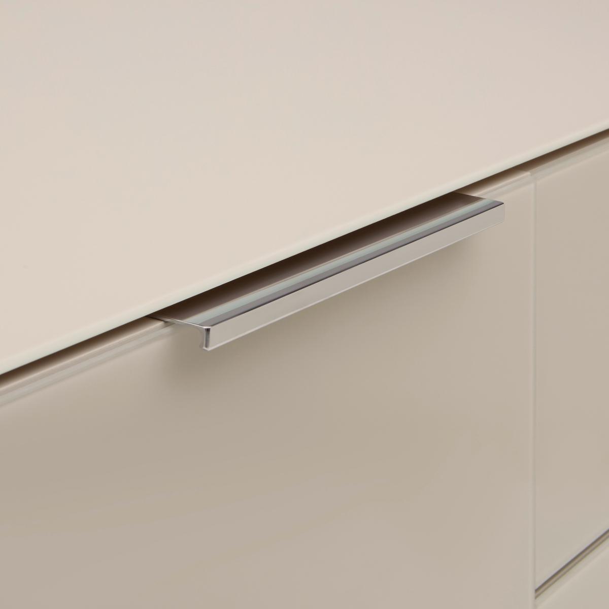 Sideboard Siena Kaschmir - Chromfarben/Kaschmir, MODERN, Glas/Holzwerkstoff (181/84/40cm) - Premium Living