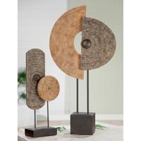 Skulptur Braun/Hellbraun - Hellbraun/Braun, Basics, Kunststoff (19,5/47,5/10cm)