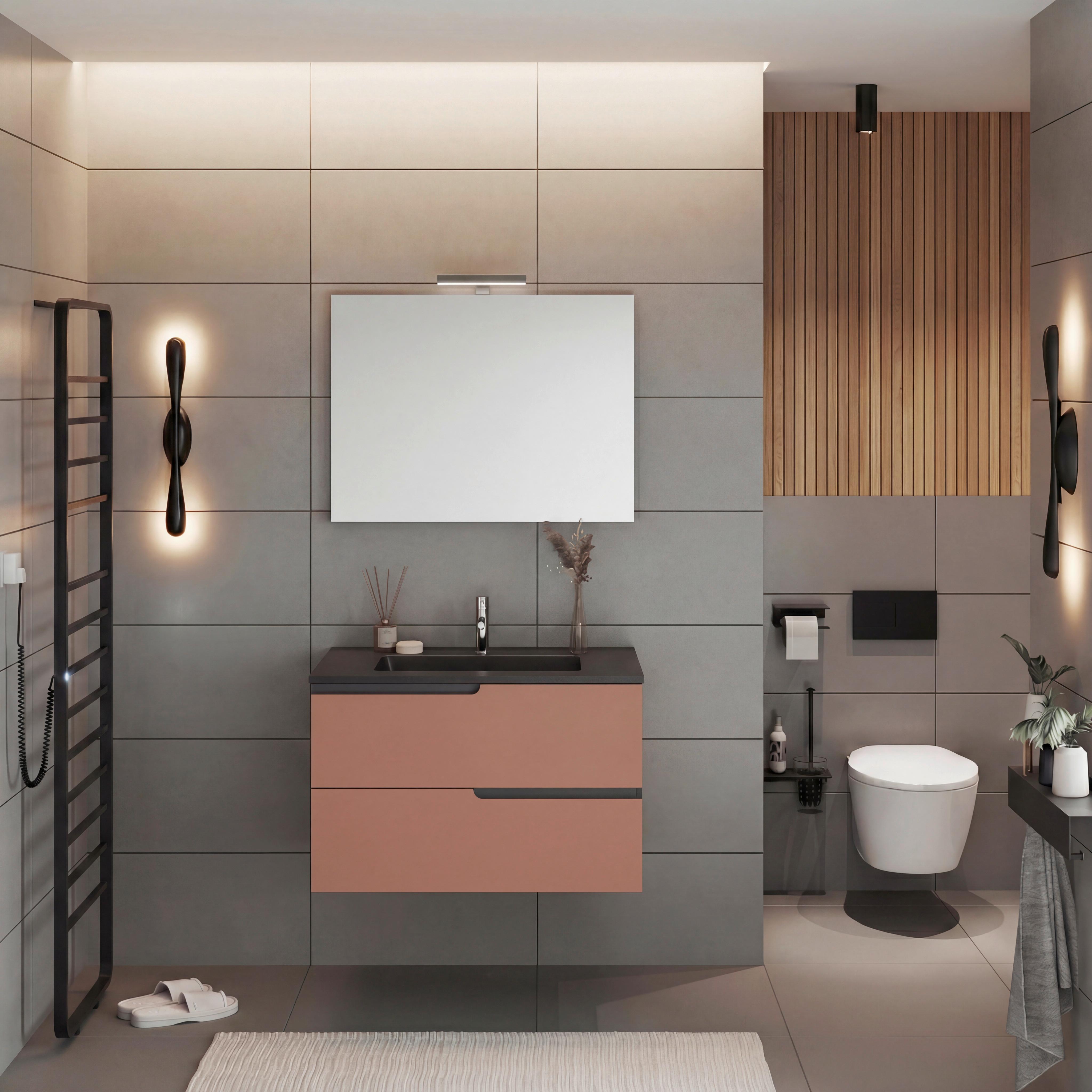 Element Ispod Umivaonika Winter - crna/antracit, Moderno, drvni materijal (80/51/46cm)