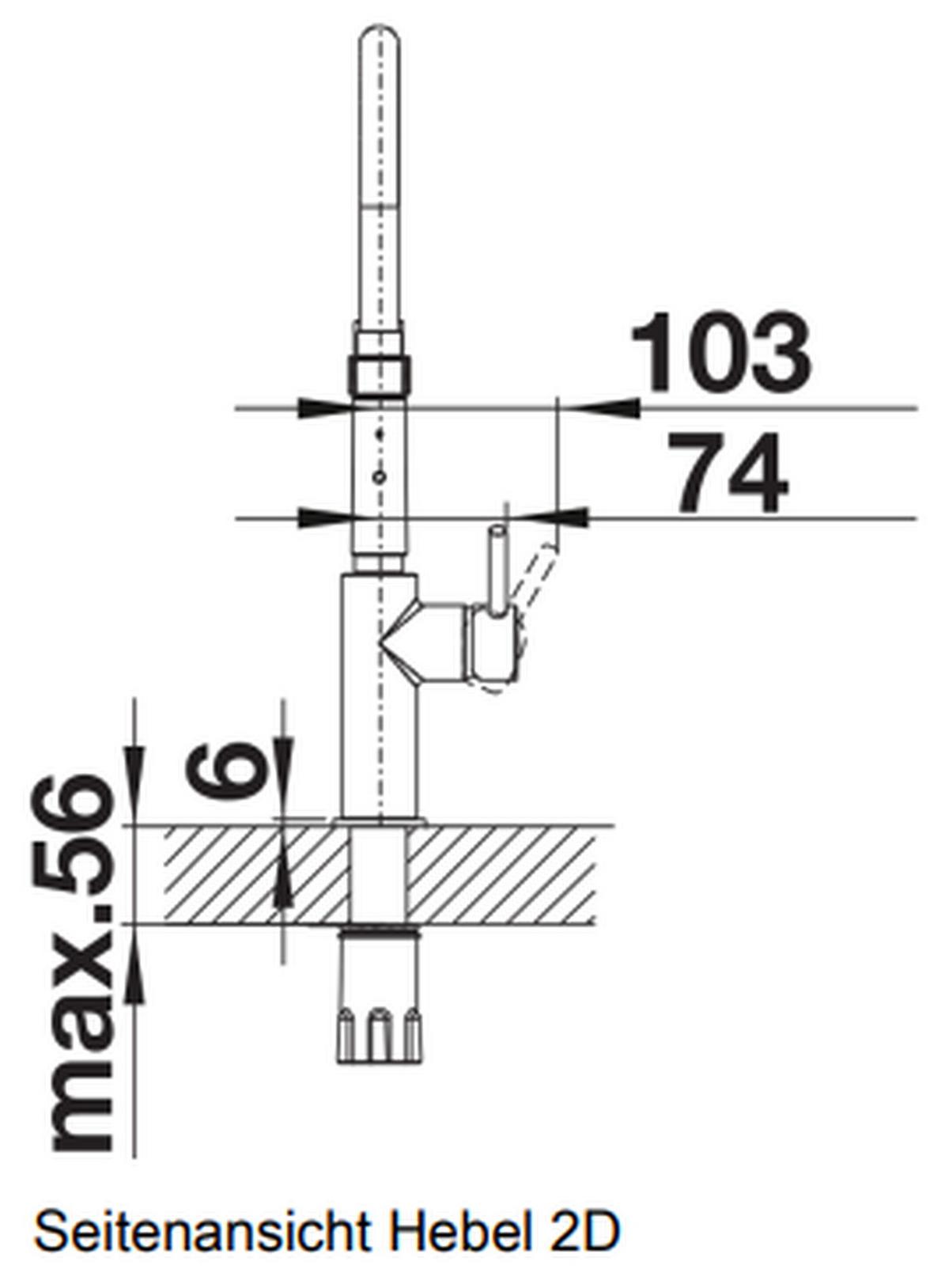 Spültischarmatur 525793 in Schwarz - Schwarz, Trend, Metall (47,5cm) - Blanco
