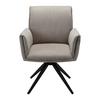 STOL MED ARMSTÖD ROSALIA - ljusgrå/svart, Modern, metall/trä (65/87,5/61,5cm) - Bessagi Home