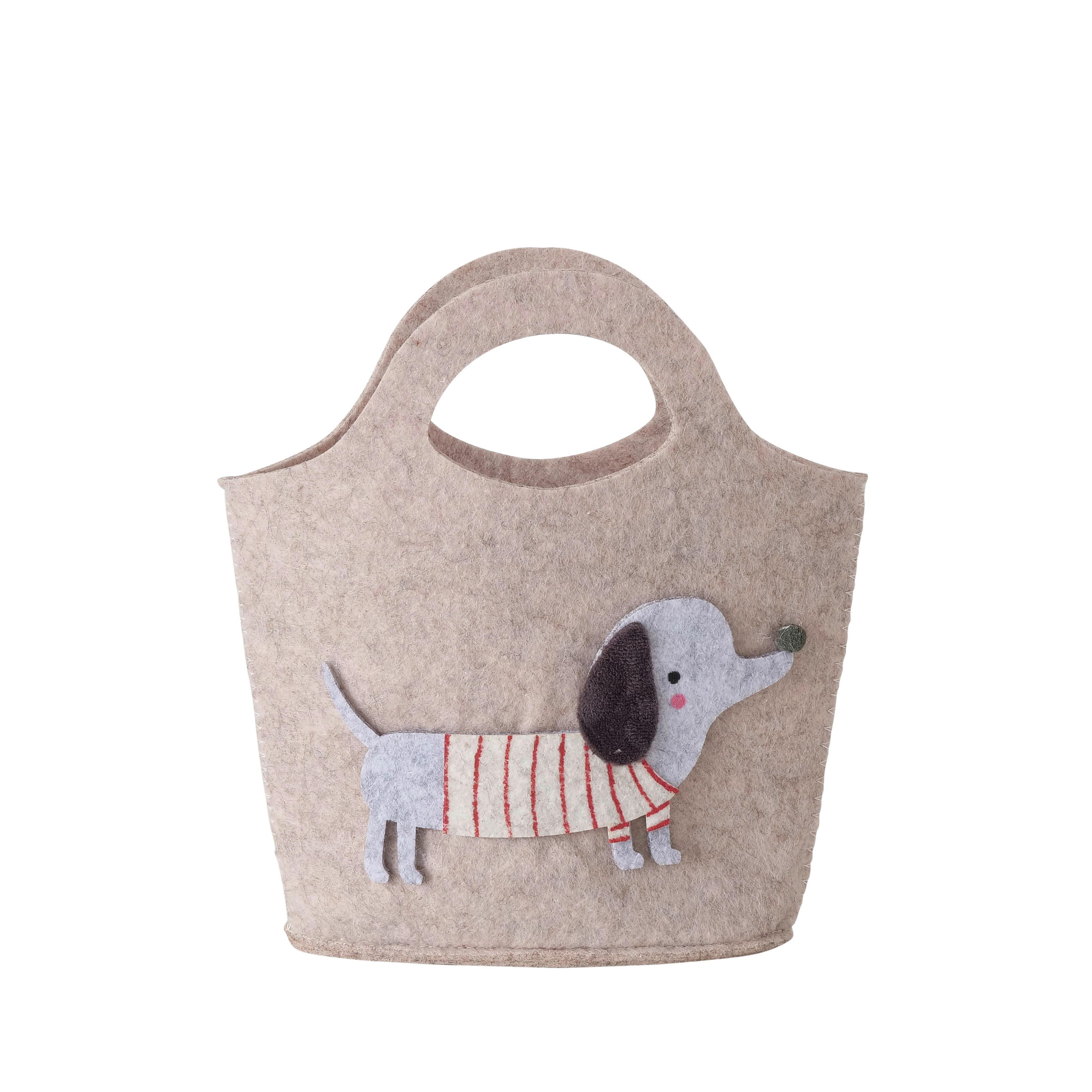 Ajándéktasak Barney - bézs, Konventionell, textil (20/5/20cm) - Modern Living
