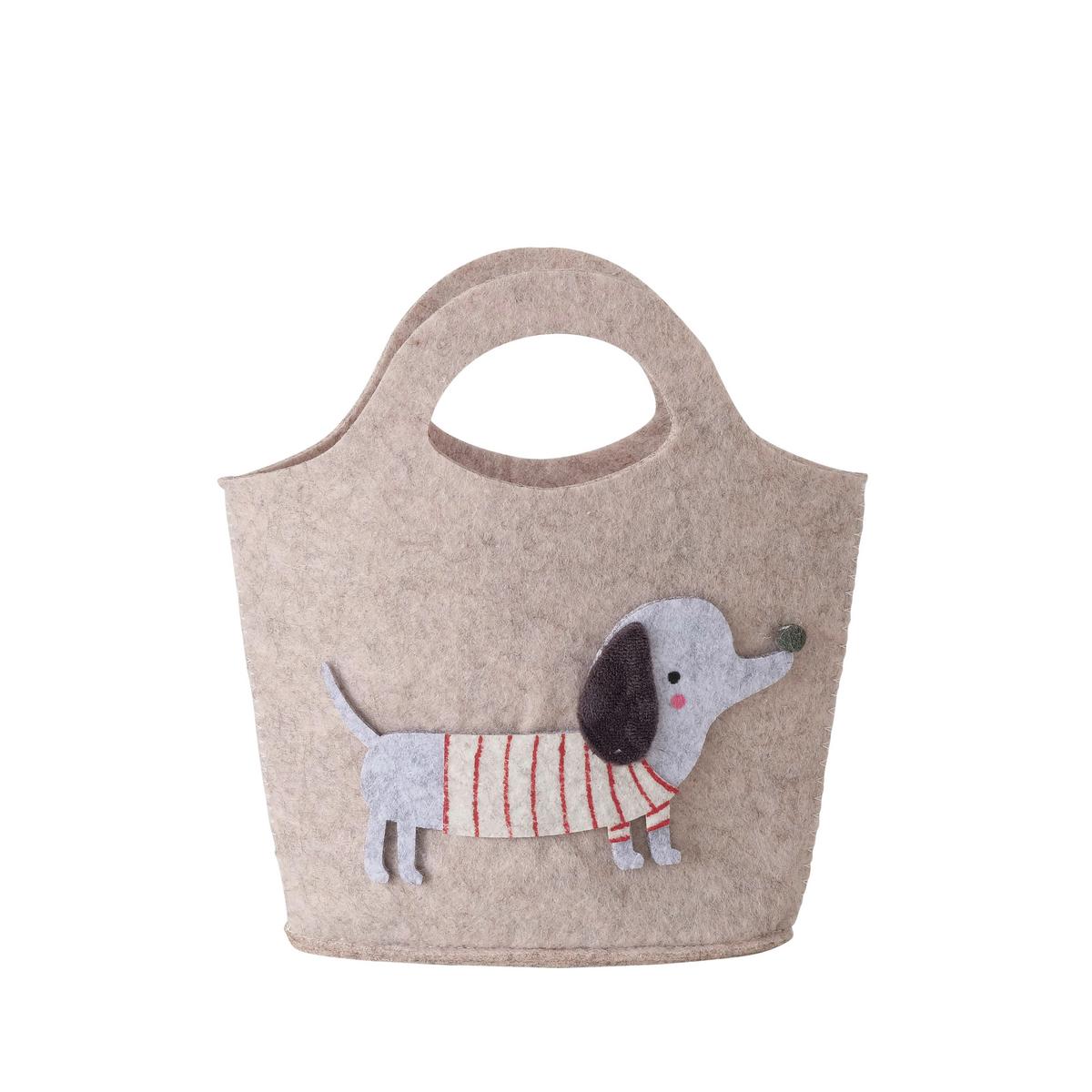 Ajándéktasak Barney - bézs, Konventionell, textil (20/5/20cm) - Modern Living