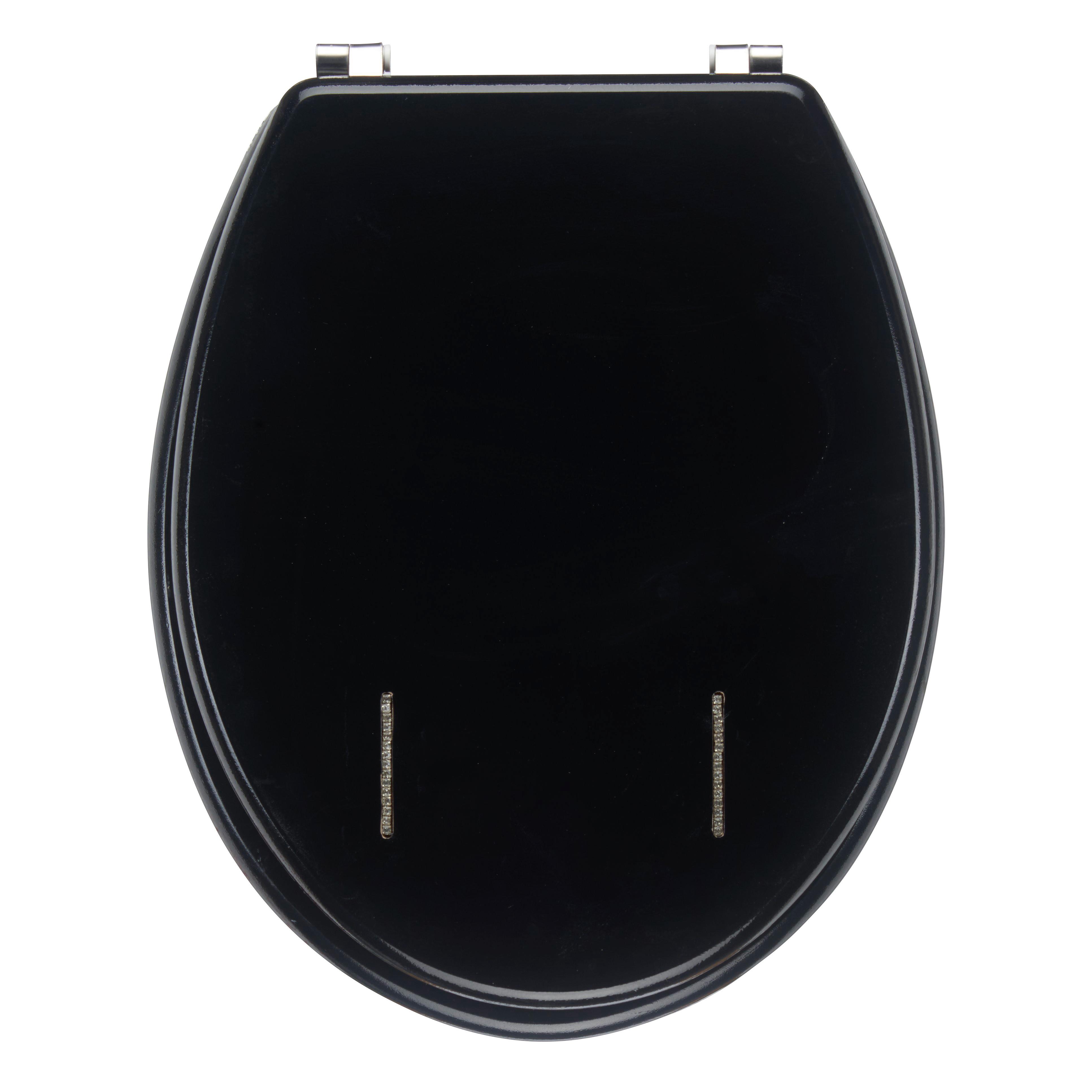 DESKA SEDESOWA WC-SITZ - czarny, Basics, tworzywo sztuczne (45/36/5cm)