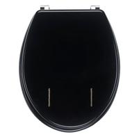DESKA SEDESOWA WC-SITZ - czarny, Basics, tworzywo sztuczne (45/36/5cm)