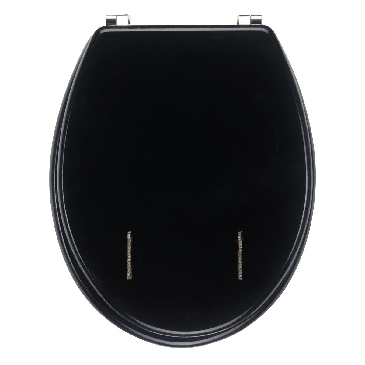 DESKA SEDESOWA WC-SITZ - czarny, Basics, tworzywo sztuczne (45/36/5cm)