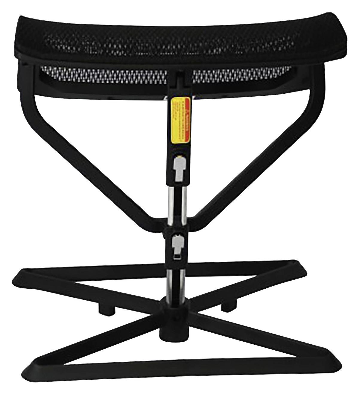 Pisarniški Stolček Ottomann - črna, Basics, kovina/tekstil (43/46/33cm) - MID.YOU