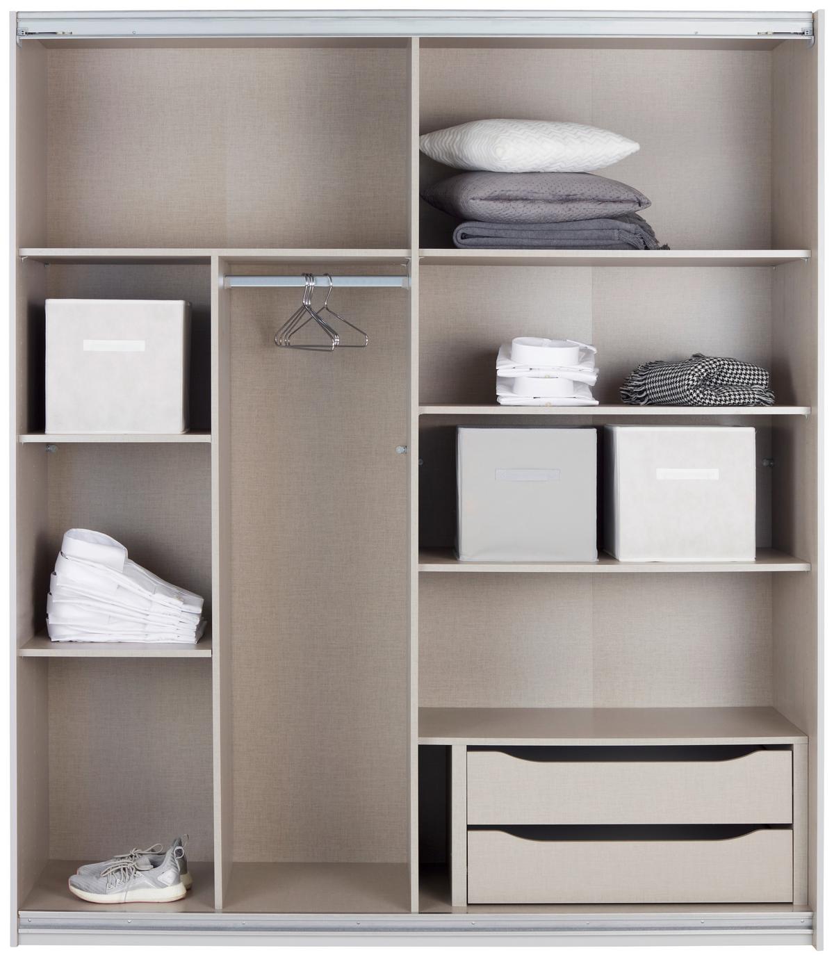 DULAP FELDKIRCH - culoare lemn stejar/gri, Modern, material pe bază de lemn (271/229/62cm)