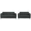 Sitzgarnitur Marone Anthrazit Teddystoff - Anthrazit/Schwarz, MODERN, Textil/Metall (180/76/90cm) - Livetastic