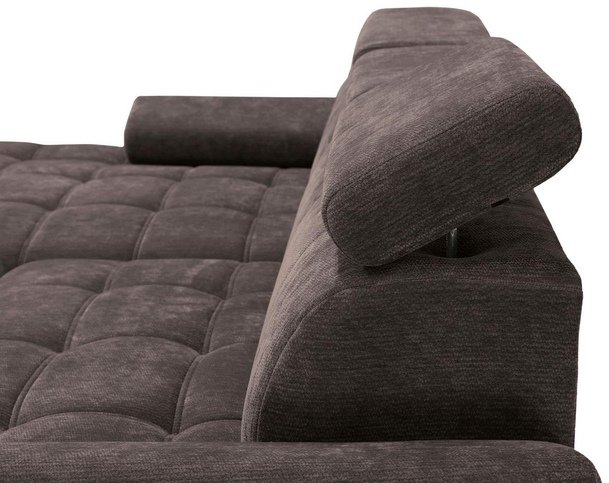 Kutna Garnitura Vegas - tamno smeđa/crna, Design, drvo/tekstil (173/294cm) - Modern Living