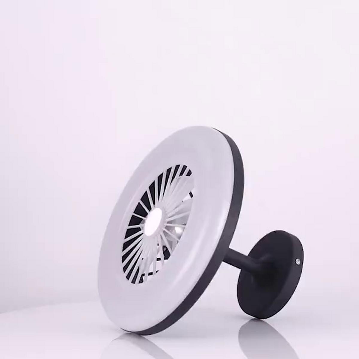 Mennyezeti Ventilátor Amalia - fekete/áttetsző, Modern, műanyag (27,5cm) - Modern Living