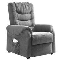 Fernsehsessel Nino Dunkelgrau Nylon/Struktur - Dunkelgrün/Dunkelgrau, Design, Holz/Kunststoff (76/106/94cm) - Livetastic