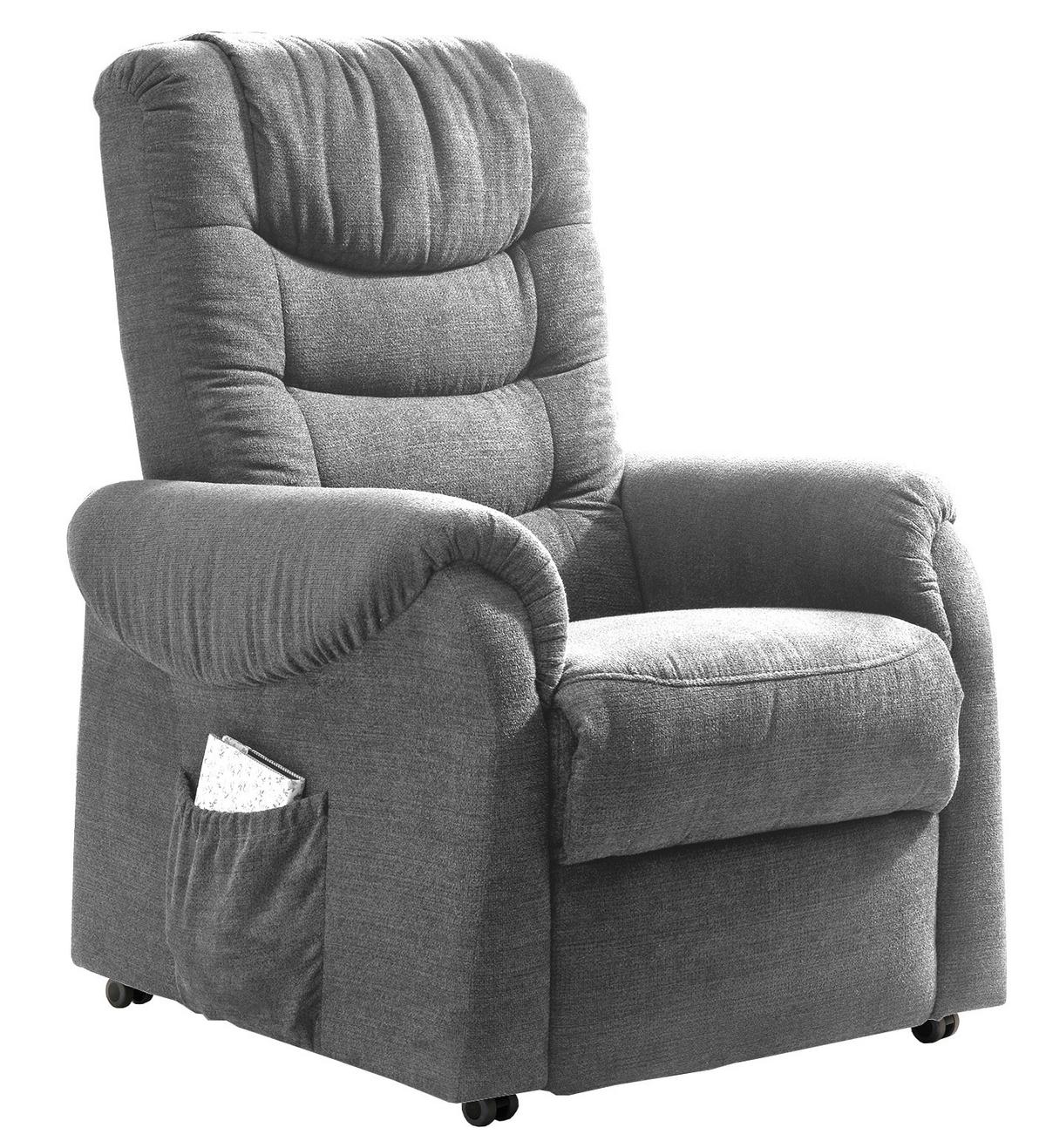 Fernsehsessel Nino Dunkelgrau Nylon/Struktur - Dunkelgrün/Dunkelgrau, Design, Holz/Kunststoff (76/106/94cm) - Livetastic
