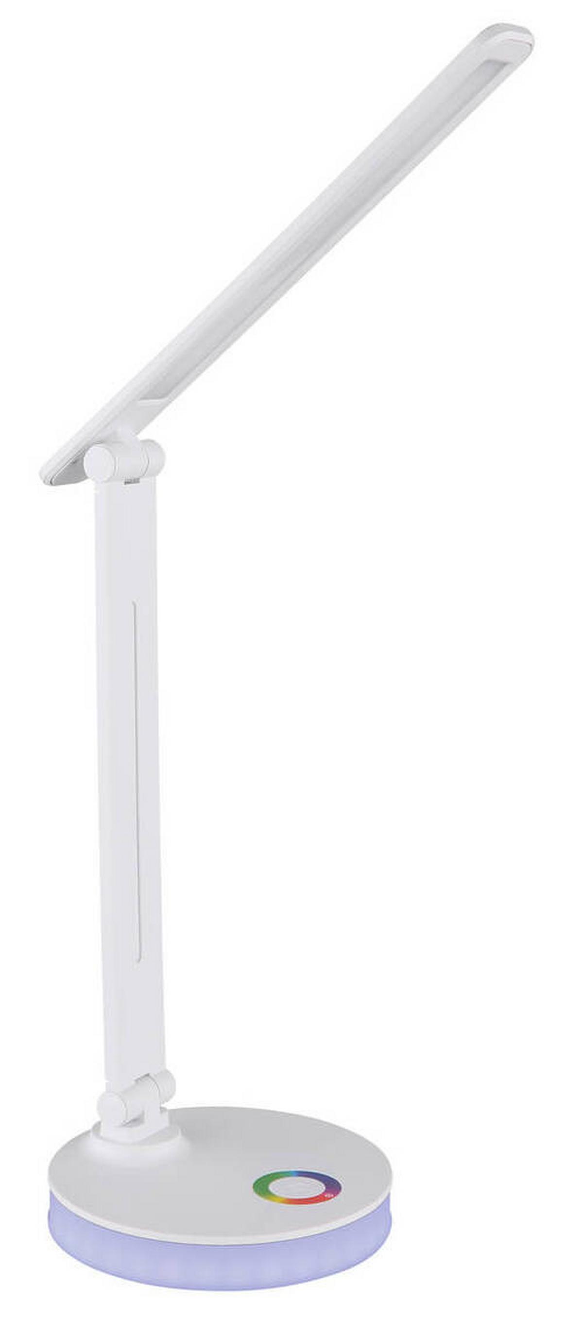 Namizna Led-svetilka Geraldo, S Sijalko - bela/opal, Design, umetna masa (28/15/50cm) - Globo