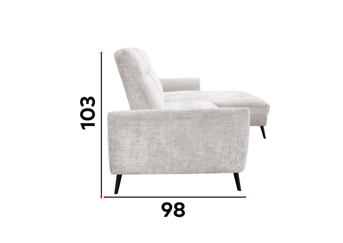 Coltar AMALFI - gri, Modern, carton/metal (300/202cm) - Premium Living