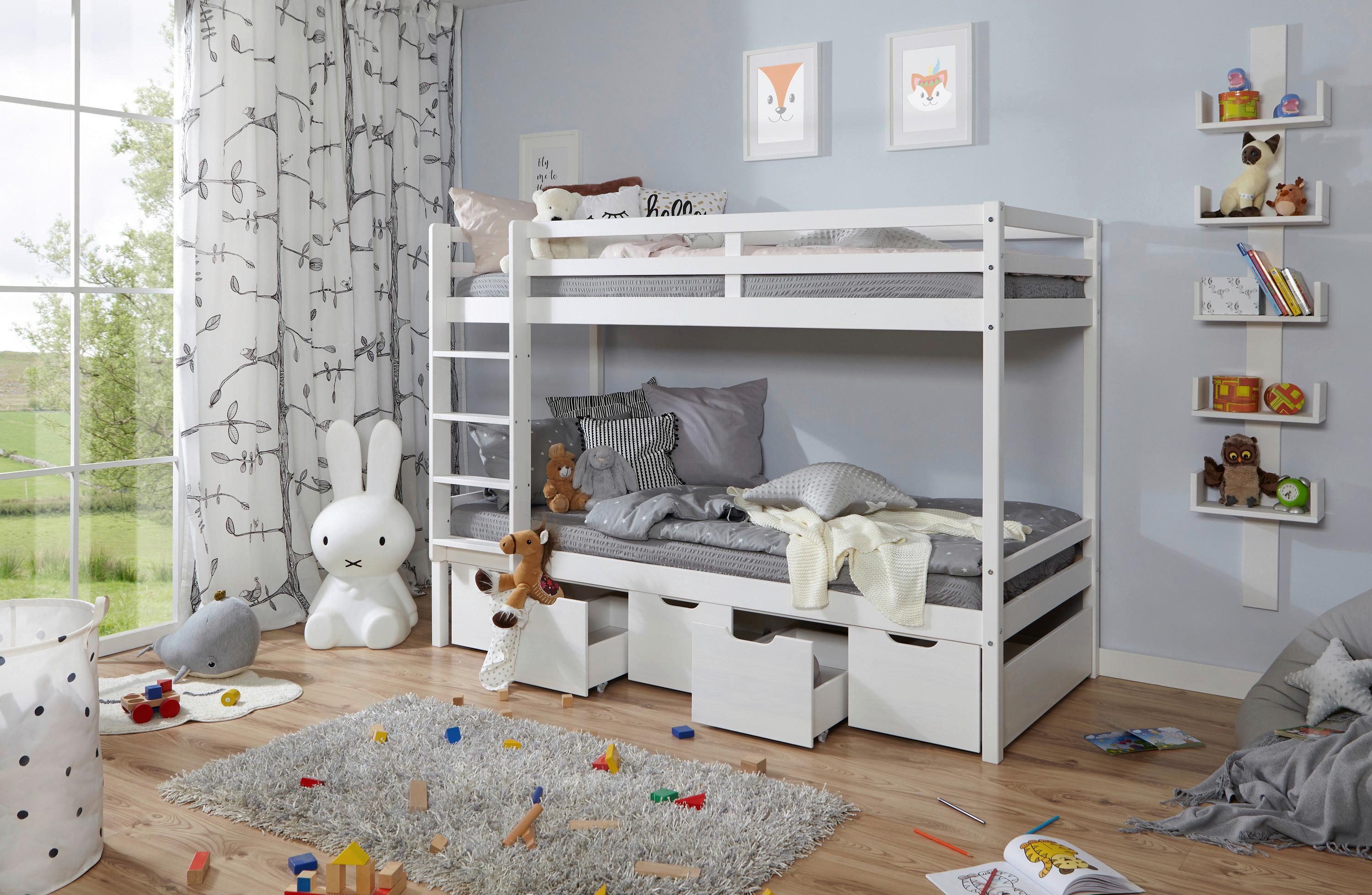 Pograd Finn, 90x200, Bor, Bela, Masivna - Moderno (90/200cm) - MID.YOU