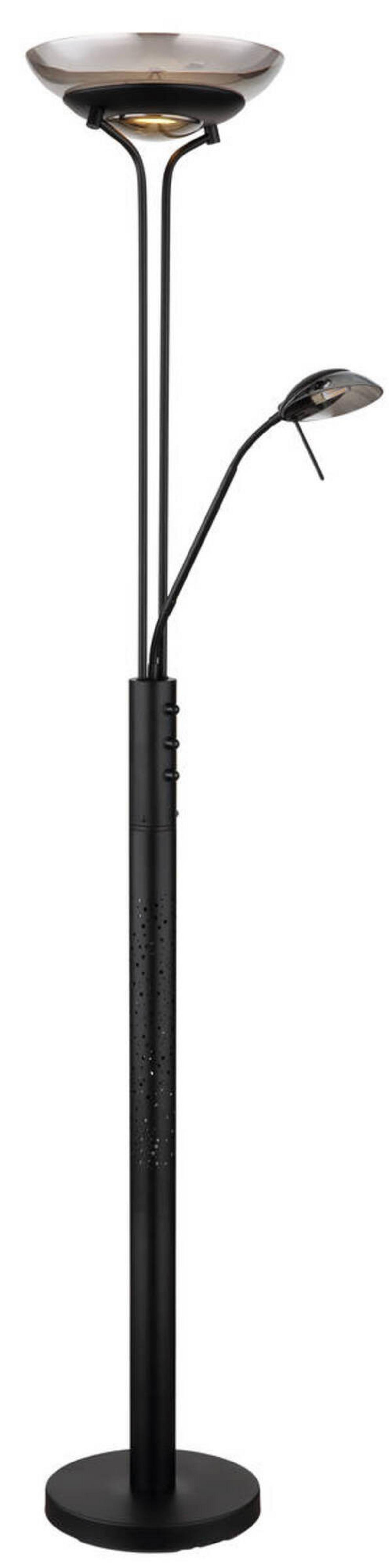 LED-STEHLEUCHTE 58908 - Schwarz, Design, Glas/Metall (40/180cm) - Globo