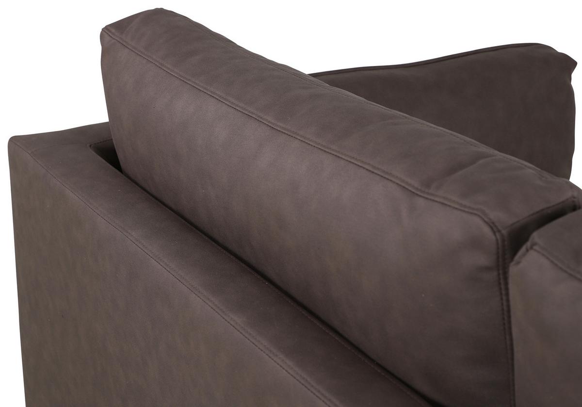 2-SITZER-SOFA BOOM - Schwarz/Braun, Design, Textil/Metall (203/84/90cm) - Livetastic