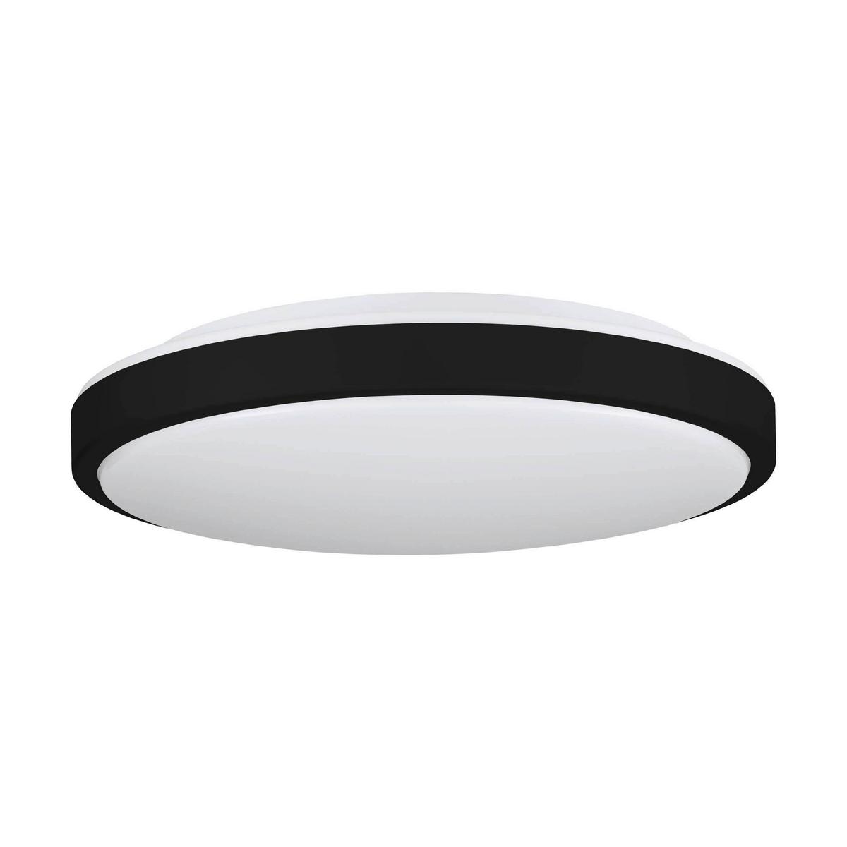 Deckenleuchte 31218 Lezuza Schwarz/weiss - Weiss/Schwarz, Basics, Kunststoff/Metall (43/9cm) - Eglo