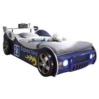 Postelja V Obliki Avta Energy, Modra, Osvetlitev, 90x200cm - modra, Basics, leseni material (90/200cm)