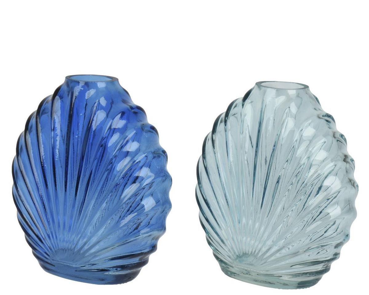 Vază decorativă Zoe - albastru, Basics, sticlă (12,6/5,7/13,5cm)