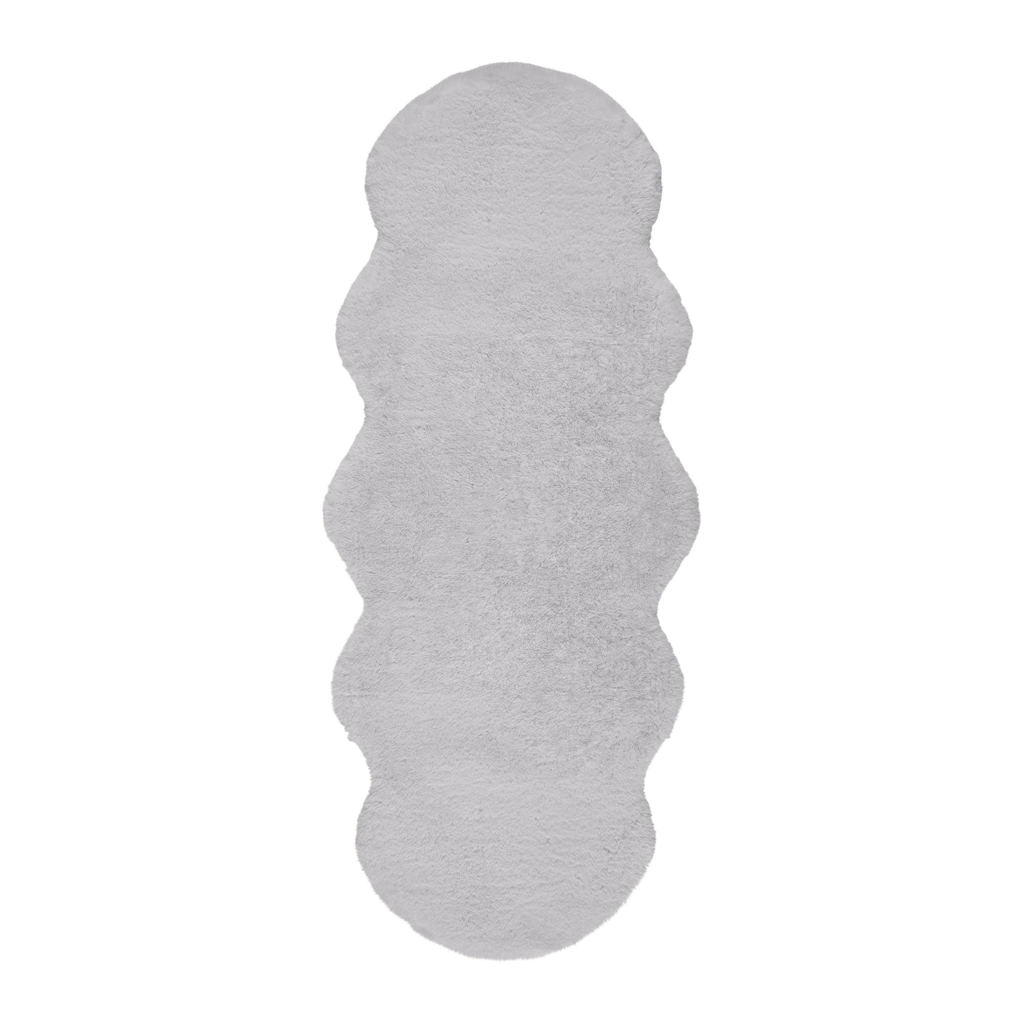 Kunstfell Nico 2 in Grau ca. 60x150cm - Grau, KONVENTIONELL, Fell (60/150cm) - Mömax
