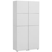 Garderobna Omarica Locked, Bela - bela, Design (90,8/185,2/40,65cm) - MID.YOU