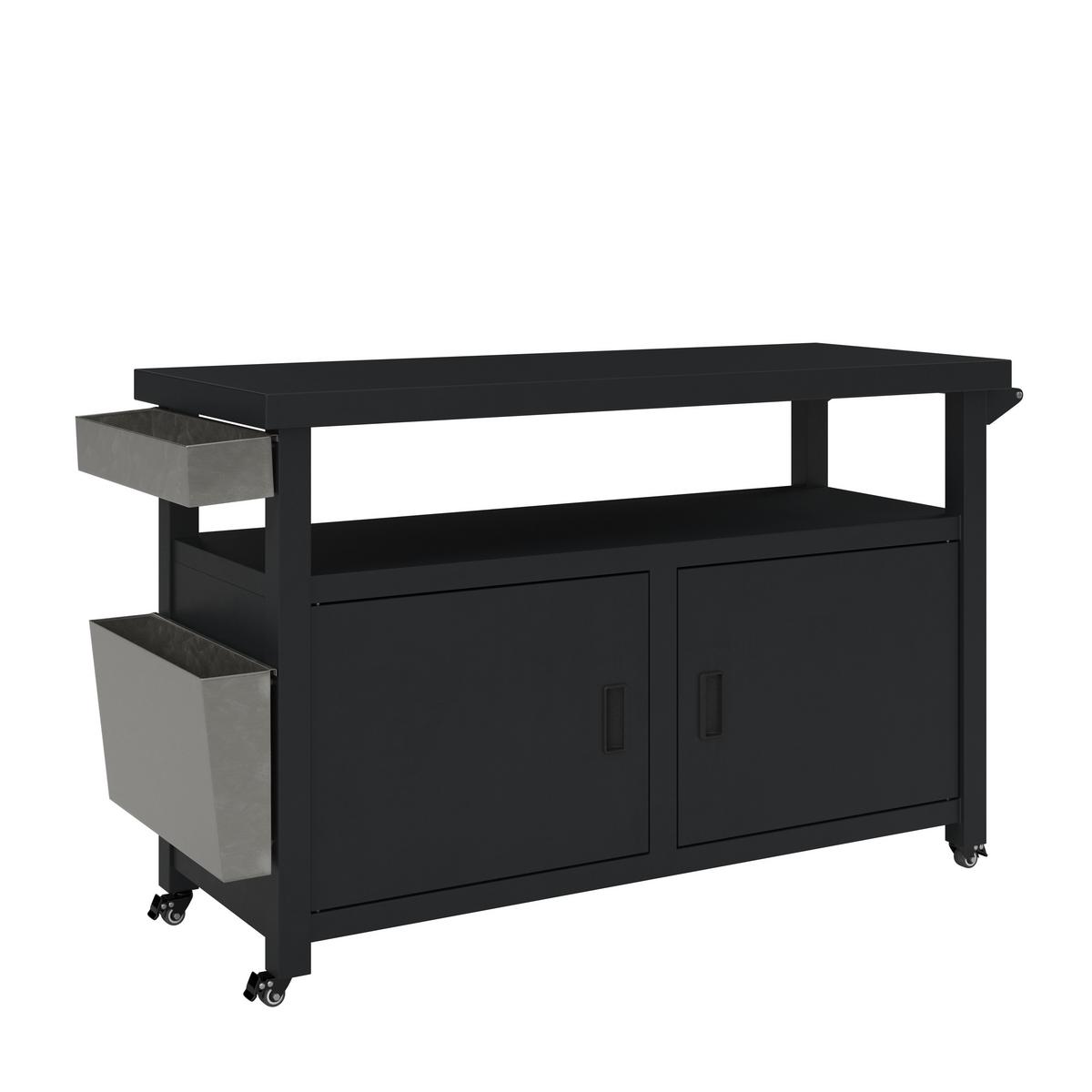 Outdoorküche Robert Anthrazit - Anthrazit/Schwarz, MODERN, Kunststoff/Metall (137/88/55cm) - Mömax