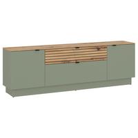 Comodă TV NEXA - verde salvie/stejar Artisan, Basics, material pe bază de lemn (180/59,5/40cm) - Modern Living