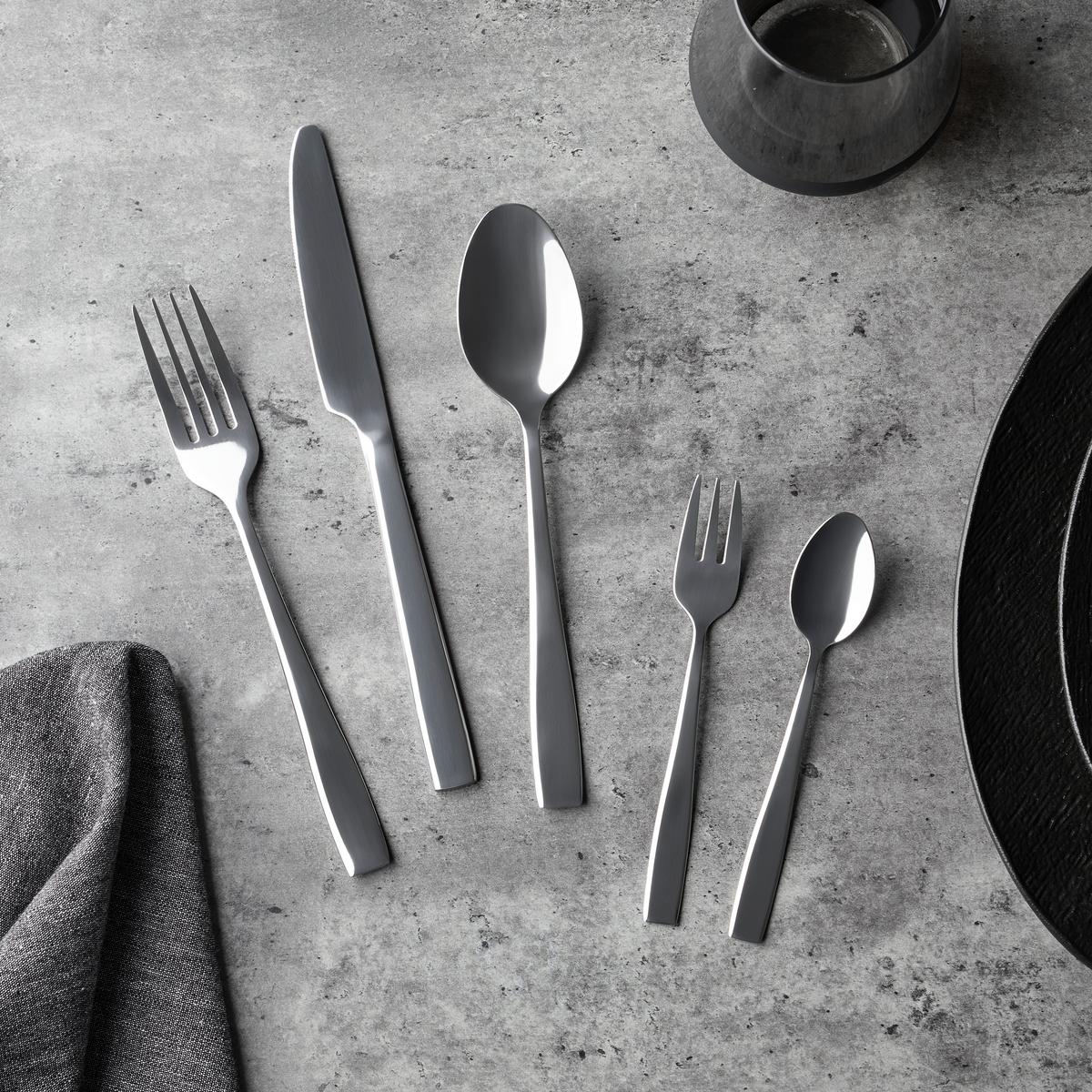 Besteckset Ivana Edelstahlfarben, 60-teilig - Edelstahlfarben, KONVENTIONELL, Metall - Mömax